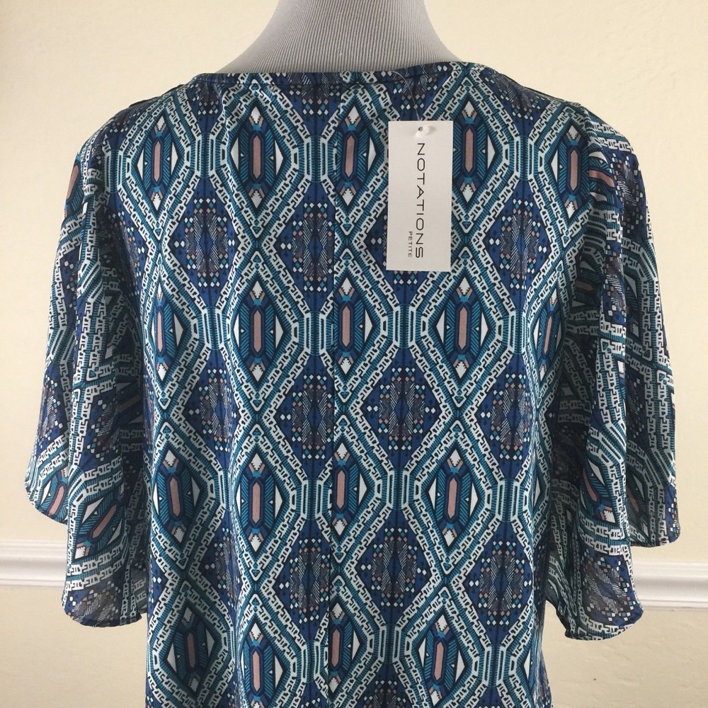 Notations Ruffled Butterfly Sleeve Top - Picture 7 of 8